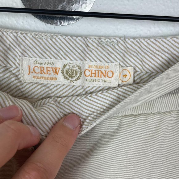 J. Crew Chino Mid Rise Khaki Shorts Classic Twill - Picture 3 of 5